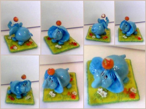 ENFEITE ELEFANTE c/ BOLA BISC6.03/0 -POR ENCOMENDA