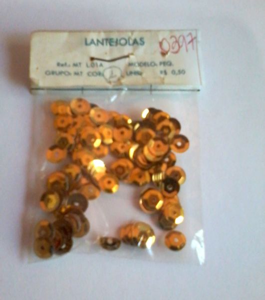 LANTEJOULAS PEQ.  AMARELA L.01A/00397